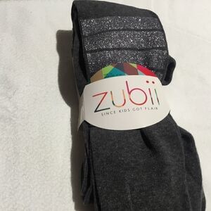NWT  Gray Tights w/Silver Glitter Stripe 3/$10